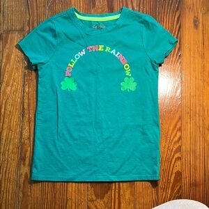 Cat & Jack Kids' Green Rainbow Graphic T-Shirt